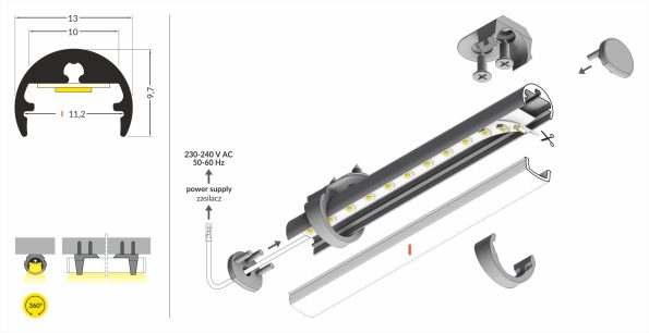 PEN8 I προφίλ για ταινία LED 0093