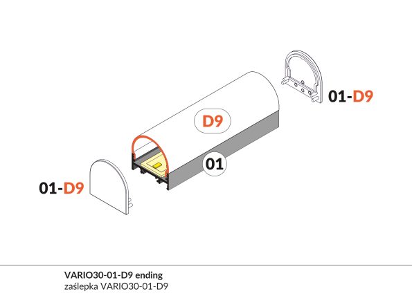 VARIO 30-01 ΠΡΟΦΙΛ ΓΙΑ ΤΑΙΝΙΑ LED 2695