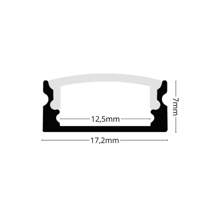 LP101BR LED profile SURFACE 1 BRONZE 2m (3470)